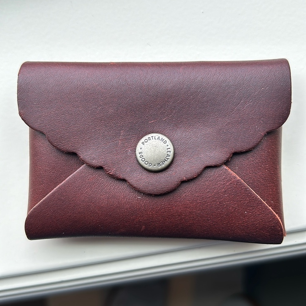 Portland Leather Goods Mini Daisy Wallet, Cognac, New